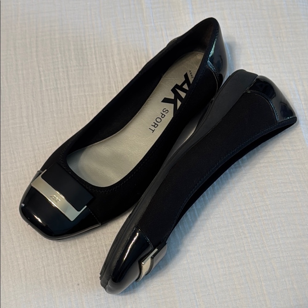 Anne Klein Sport Akuna Black Flats - Picture 3 of 11